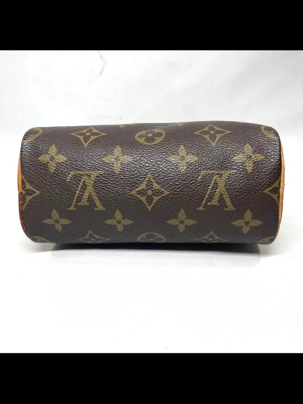 Louis Vuitton Brown Monogram Mini Speedy with Tan Trim